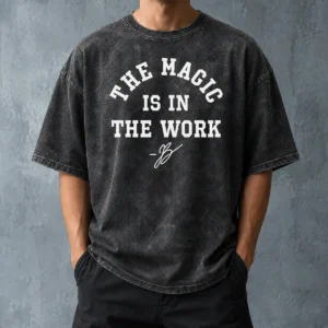 Awesome Ben Stiller Jalen Brunson The Magic Is In The Work Signature Washed T-Shirt
