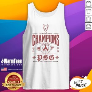 Pretty Champions League Champion PSG Paris Est Magique 2025 2026 tank top featuring vibrant team colors