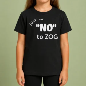 Awesome Randy Weaver Just Say No To Zog Kids T Shirt in bright colors, comfortable cotton fabric for children