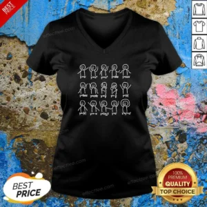 Hot Math Functions Stick Figures Meme V Neck Shirt v neck optimized, soft fabric with comfortable fit