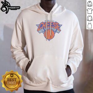 Official New York Knicks Bacon Egg N Cheese Hoodie featuring vibrant team colors and unique graphic design.