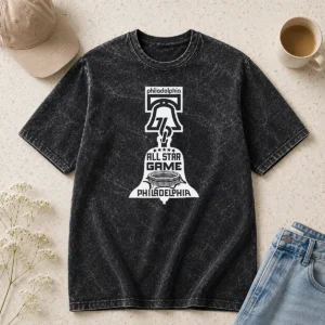 Pretty Philadelphia 76ers All Star Game Basketball Bell Washed T-Shirt