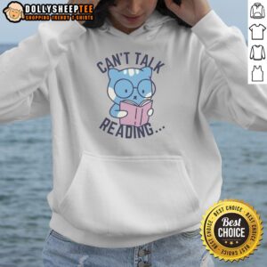 Pretty Can'T Talk Reading Hoodie in soft fabric with front pocket and adjustable hood