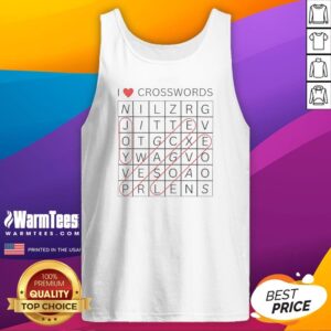 I Love Crosswords Joy Peace Love tank top on tank top