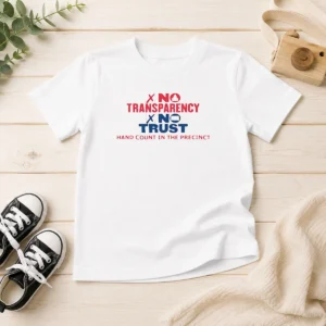 Awesome No Transparency No Trust Hand Count In The Precinct Kids T-Shirt