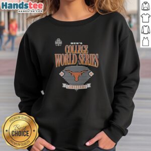 Original Texas Longhorns 2026 Men'S College World Series Omaha NCAA Baseball Logo Team sweatshirt in vibrant colors