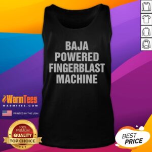 Hot Baja Powered Fingerblast Machine tank top showcasing a vibrant design in a stylish cut.