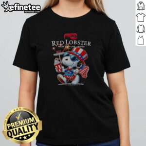 Pretty Snoopy X Red Lobster Fourth Of July American 250 Years 1776 2026 Fireworks Shirt - Image 2