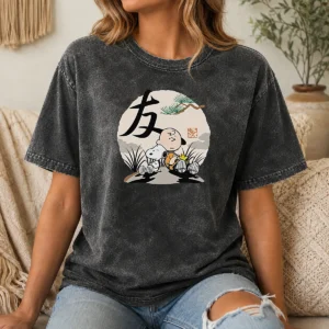 Good Peanuts Charlie Brown Friends Japan Mens Washed T-Shirt