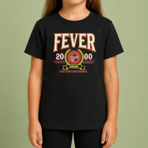 Funny Indiana Fever 2000 Eastern Conference Kids T Shirt featuring colorful basketball graphic on a comfortable cotton tee