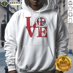 Pretty Redcar Athletic Football Club Love Logo Emblem Football Sport Fan Soccer Club hoodie displayed on a hanger