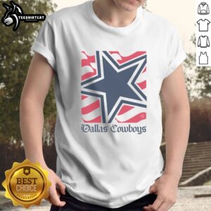 Good Dallas Cowboys American Heritage Wordmark Shirt displayed on a soft fabric background