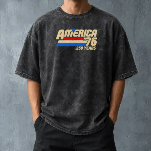 Original America 76 250 Years United States Of America Independence Day Washed T-Shirt