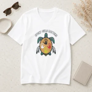 Funny Every Child Matters Turtle V-Neck Shirt