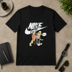 Top Nike Bugs Bunny Spanking Lola V-Neck Shirt