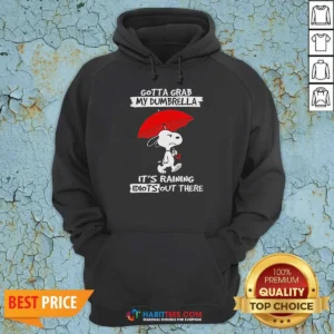 Pretty Snoopy Gotta Grab My Dumbrella It'S Raining Idiots Out There Hoodie