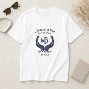 Good I Traded A Bag Full Of Dope For A Handful Of Hope V-Neck Shirt