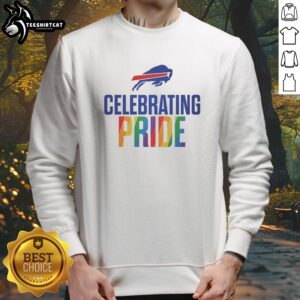 Nice Buffalo Bills Celebrating Pride Month Sweatshirt featuring vibrant colors and team logo.