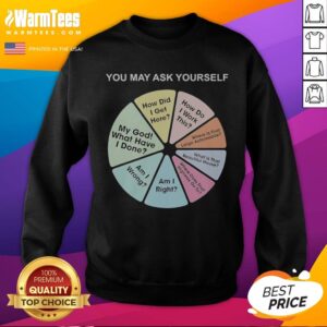 Nice Talking Heads You May Ask Yourself How Did I Get Here What Have I Done sweatshirt in a cozy setting