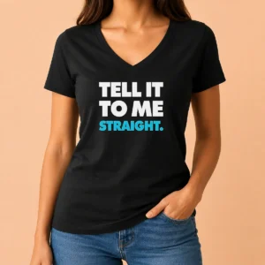 Nice Tell It To Me Straight V-Neck Shirt