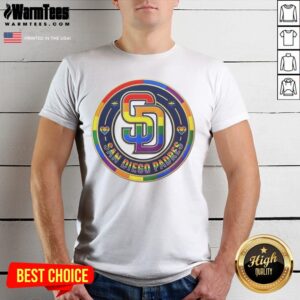 Awesome San Diego Padres Pride MLB Logo shirt featuring vibrant colors and team spirit