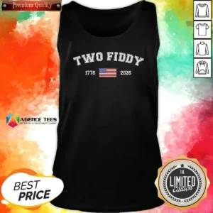 Nice Two Fiddy 1776 2026 USA Flag Tank Top