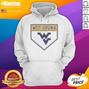 Top West Virginia Baseball Mountaineers Home Plate Logo hoodie featuring a bold graphic design