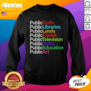 Awesome Public Libraries Radio Transit Parks Graphic sweatshirt in a cozy setting, perfect for library lovers