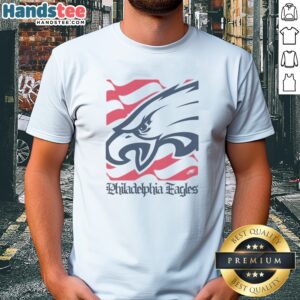 Official Philadelphia Eagles American Heritage Wordmark Shirt featuring the iconic logo on a comfortable tee.