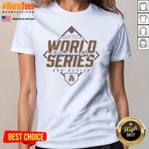 Nice NCAA Womens College World Series 2026 Oklahoma City Sun Devils Asu ladies tee featuring vibrant team colors.
