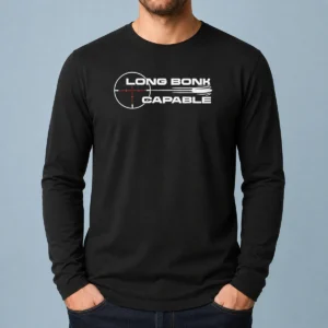 Original Long Bonk Capable Sniper Rifle Bullet Trajectory Precision Target Shooting Long Sleeve Shirt