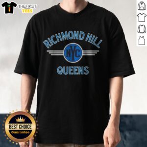 Pretty Richmond Hill NYC Queens Emblem Wings Design Graphic Shirt showcasing vibrant colors and unique emblem wings.