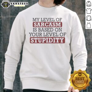 Pretty My Level Of Sacasm Is Based On Your Level Of Stupidity Sweatshirt