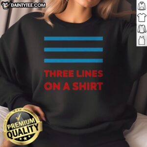 Original Three Parallel Horizontal Blue Lines Three Lines On A Sweatshirt featuring a modern design and vibrant colors.