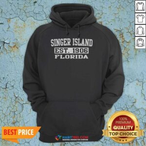 Nice Singer Island Florida Est 1906 hoodie optimized image showing a cozy pullover hoodie with printed design