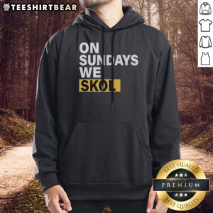 Pretty On Sundays We Skol Minnesota Vikings Football Hoodie in purple with team-inspired text design