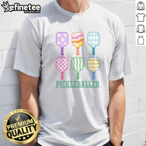 Official Pickleballer Pickle Baller Funny Cute Pickleball t-shirt displayed on a neutral background