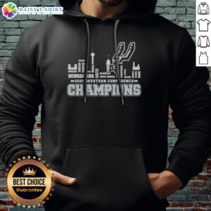Funny San Antonio Spurs 2026 Western Conference Champions Wembanyama Vassell Castle Hoodie displayed on a neutral background.