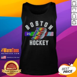 Funny Boston Fleet Hockey Pride Month tank top featuring a vibrant design for pride celebrations.