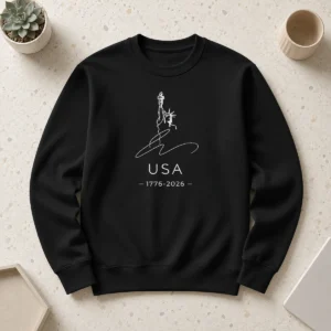 Awesome Statue Of Liberty USA 1776 2026 Patriotic 4th Of July Sweater