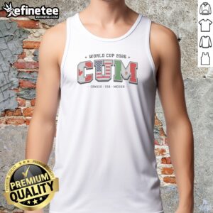 Pretty FIFA World Cup 2026 CUM Canada USA Mexico Sports Fan Soccer Tank Top