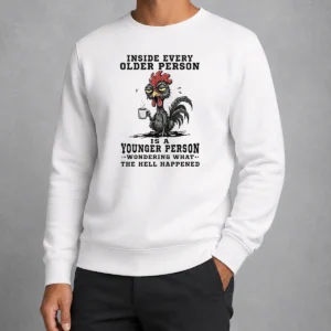 Hot Pretty Inside Every Older Person Is A Younger Person Wondering What The Hell Happened Sweater