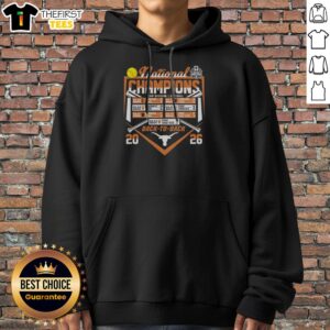 Premium Texas Longhorns National Champions NCAA Softball Back To Back 2026 Team Hoodie in burnt orange with bold championship graphics