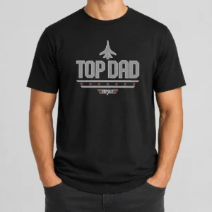 Official Top Dad Top Gun Logo Parody