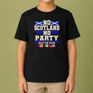 Official No Scotland No Party Boston 2026 Kids T-Shirt