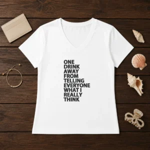 Funny One Drink Away From Telling Everyone What I Really Think V-Neck Shirt