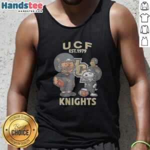 Premium The Peanuts UCF Knights Football Est 1979 Tank top in black with white and gold print