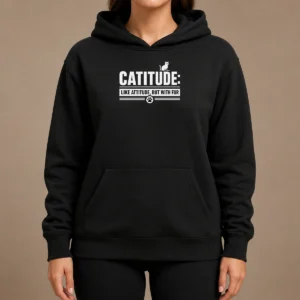 Premium Catitude Like Attitude But With Furr Hoodie
