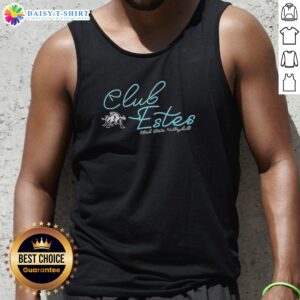 Original Club Estes Utah State Volleyball Tank Top showing sleeveless design and team logo in red and white
