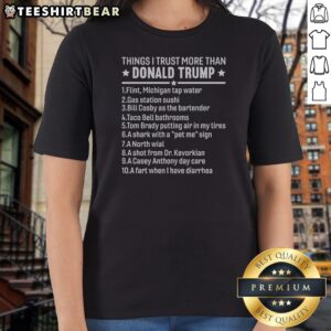 Awesome Anti Trump Sarcastic Political Humor Resistance Statement Ladies Shirt displayed on a model.